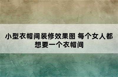 小型衣帽间装修效果图 每个女人都想要一个衣帽间